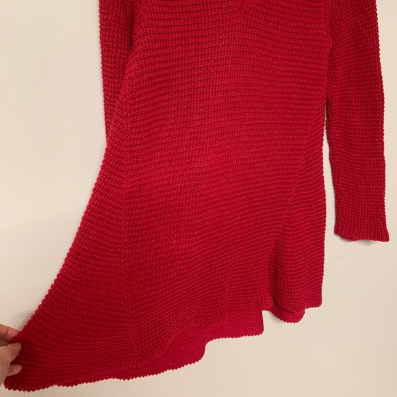 Style & Co Red Flared Sweater Dress - Picture 2 of 5